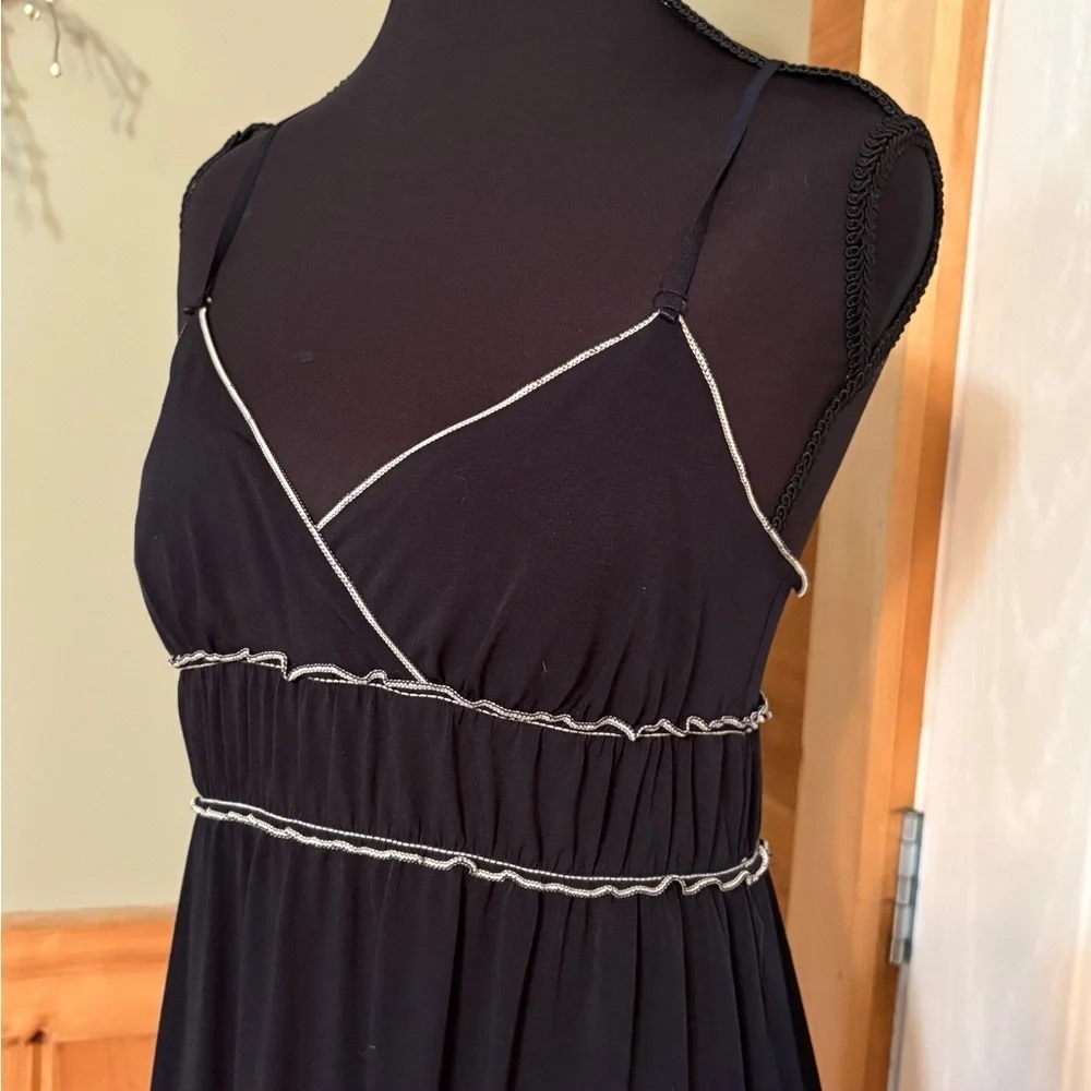 Max Studio Black Spaghetti Strap Long Dress